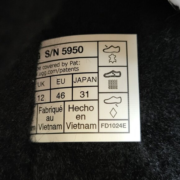 UGG Tasman Suede Slippers in Black Men's Size 13 - Picture 11 of 11